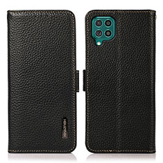 Samsung Galaxy F62 5G用手帳型 レザーケース スタンド カバー B03H サムスン ブラック