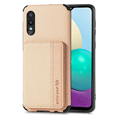 Samsung Galaxy M02用極薄ソフトケース シリコンケース 耐衝撃 全面保護 マグネット式 バンパー S01D サムスン ゴールド