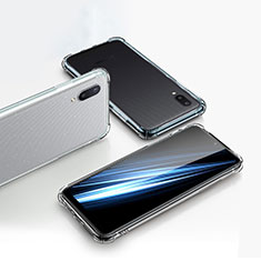 Samsung Galaxy M02用極薄ソフトケース シリコンケース 耐衝撃 全面保護 クリア透明 カバー サムスン クリア