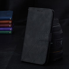 Samsung Galaxy M02s用手帳型 レザーケース スタンド カバー Y02B サムスン ブラック