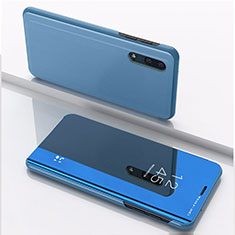 Samsung Galaxy M10用手帳型 レザーケース スタンド 鏡面 カバー サムスン ネイビー