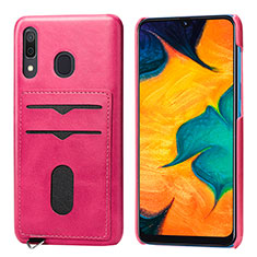 Samsung Galaxy M10S用極薄ソフトケース シリコンケース 耐衝撃 全面保護 マグネット式 バンパー S05D サムスン ローズレッド