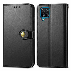 Samsung Galaxy M12用手帳型 レザーケース スタンド カバー S05D サムスン ブラック