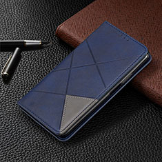 Samsung Galaxy M21用手帳型 レザーケース スタンド カバー L04 サムスン ネイビー