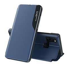 Samsung Galaxy M21用手帳型 レザーケース スタンド カバー QH1 サムスン ネイビー