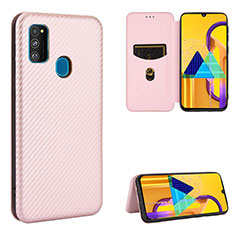 Samsung Galaxy M30s用手帳型 レザーケース スタンド カバー L06Z サムスン ローズゴールド