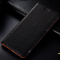 Samsung Galaxy M31 Prime Edition用手帳型 レザーケース スタンド カバー H15P サムスン ブラック