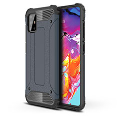 Samsung Galaxy M40S用ハイブリットバンパーケース プラスチック 兼シリコーン カバー サムスン ミッドナイトネイビー