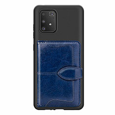 Samsung Galaxy M80S用極薄ソフトケース シリコンケース 耐衝撃 全面保護 マグネット式 バンパー S11D サムスン ネイビー