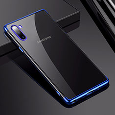 Samsung Galaxy Note 10用極薄ソフトケース シリコンケース 耐衝撃 全面保護 クリア透明 H03 サムスン ネイビー