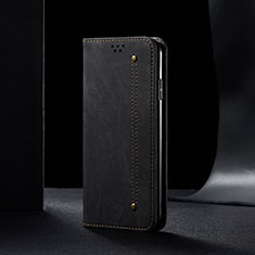 Samsung Galaxy Note 10 Lite用手帳型 布 スタンド B01S サムスン ブラック
