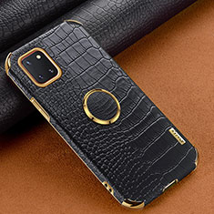 Samsung Galaxy Note 10 Lite用ケース 高級感 手触り良いレザー柄 XD1 サムスン ブラック
