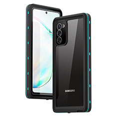 Samsung Galaxy Note 20 5G用完全防水ケース ハイブリットバンパーカバー 高級感 手触り良い 360度 サムスン シアン