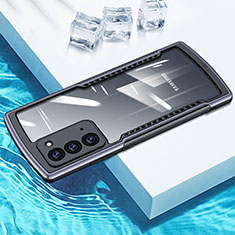 Samsung Galaxy Note 20 5G用ハイブリットバンパーケース クリア透明 プラスチック 鏡面 カバー H01 サムスン グレー