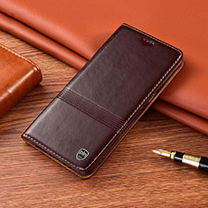 Samsung Galaxy Note 20 5G用手帳型 レザーケース スタンド カバー H05P サムスン ブラウン