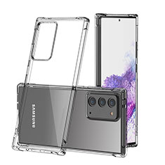 Samsung Galaxy Note 20 5G用極薄ソフトケース シリコンケース 耐衝撃 全面保護 クリア透明 K04 サムスン クリア