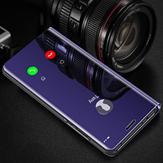 Samsung Galaxy Note 20 Plus 5G用手帳型 レザーケース スタンド 鏡面 カバー L01 サムスン パープル