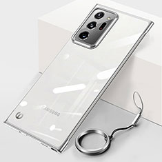 Samsung Galaxy Note 20 Ultra 5G用ハードカバー クリスタル クリア透明 JS1 サムスン シルバー