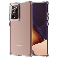 Samsung Galaxy Note 20 Ultra 5G用極薄ソフトケース シリコンケース 耐衝撃 全面保護 クリア透明 K01 サムスン クリア