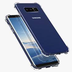 Samsung Galaxy Note 8用極薄ソフトケース シリコンケース 耐衝撃 全面保護 クリア透明 T07 サムスン クリア
