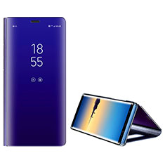 Samsung Galaxy Note 8 Duos N950F用手帳型 レザーケース スタンド カバー L01 サムスン パープル