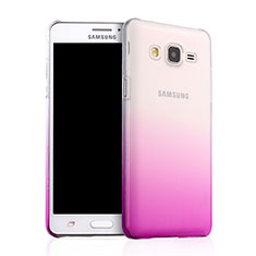 Samsung Galaxy On5 G550FY用ハードケース グラデーション 勾配色 クリア透明 サムスン ピンク