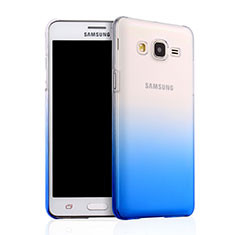 Samsung Galaxy On5 G550FY用ハードケース グラデーション 勾配色 クリア透明 サムスン ネイビー