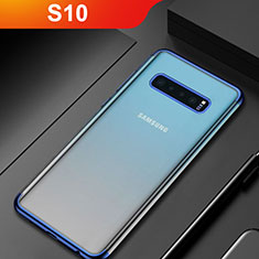 Samsung Galaxy S10 5G用極薄ソフトケース シリコンケース 耐衝撃 全面保護 クリア透明 H07 サムスン ネイビー