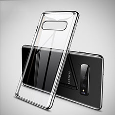 Samsung Galaxy S10 5G用極薄ソフトケース シリコンケース 耐衝撃 全面保護 クリア透明 S02 サムスン シルバー