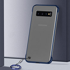 Samsung Galaxy S10用ハードカバー クリスタル クリア透明 S01 サムスン ネイビー