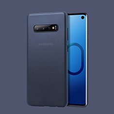 Samsung Galaxy S10用極薄ケース クリア透明 プラスチック 質感もマット カバー サムスン ネイビー