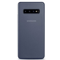 Samsung Galaxy S10用極薄ケース クリア透明 プラスチック 質感もマット カバー P01 サムスン ネイビー