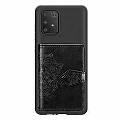 Samsung Galaxy S10 Lite用極薄ソフトケース シリコンケース 耐衝撃 全面保護 マグネット式 バンパー S12D サムスン ブラック