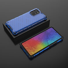 Samsung Galaxy S10 Lite用360度 フルカバー ハイブリットバンパーケース クリア透明 プラスチック カバー AM2 サムスン ネイビー