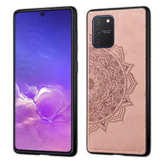 Samsung Galaxy S10 Lite用極薄ソフトケース シリコンケース 耐衝撃 全面保護 マグネット式 バンパー S03D サムスン ローズゴールド