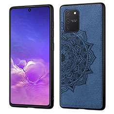 Samsung Galaxy S10 Lite用極薄ソフトケース シリコンケース 耐衝撃 全面保護 マグネット式 バンパー S03D サムスン ネイビー