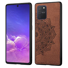 Samsung Galaxy S10 Lite用極薄ソフトケース シリコンケース 耐衝撃 全面保護 マグネット式 バンパー S03D サムスン ブラウン