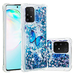 Samsung Galaxy S10 Lite用シリコンケース ソフトタッチラバー ブリンブリン カバー S03 サムスン ネイビー