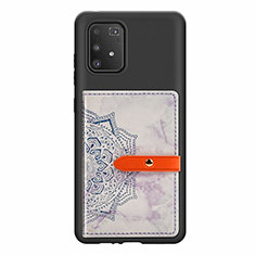 Samsung Galaxy S10 Lite用極薄ソフトケース シリコンケース 耐衝撃 全面保護 マグネット式 バンパー S01D サムスン パープル