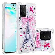 Samsung Galaxy S10 Lite用シリコンケース ソフトタッチラバー ブリンブリン カバー S01 サムスン ピンク