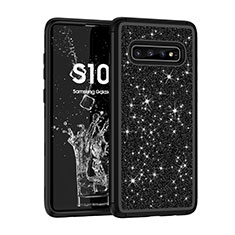 Samsung Galaxy S10 Plus用ハイブリットバンパーケース ブリンブリン カバー 前面と背面 360度 フル サムスン ブラック