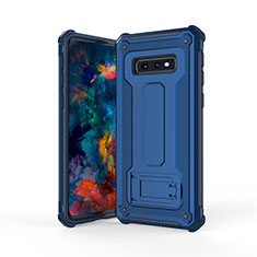 Samsung Galaxy S10e用ハイブリットバンパーケース スタンド プラスチック 兼シリコーン カバー T01 サムスン ネイビー