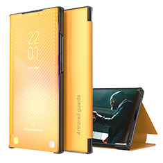 Samsung Galaxy S20用手帳型 レザーケース スタンド カバー ZL1 サムスン イエロー