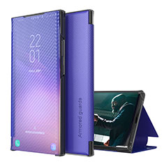 Samsung Galaxy S20用手帳型 レザーケース スタンド カバー ZL1 サムスン パープル
