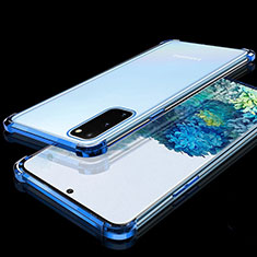 Samsung Galaxy S20用極薄ソフトケース シリコンケース 耐衝撃 全面保護 クリア透明 S03 サムスン ネイビー