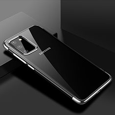 Samsung Galaxy S20用極薄ソフトケース シリコンケース 耐衝撃 全面保護 クリア透明 S01 サムスン シルバー