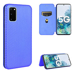 Samsung Galaxy S20 FE (2022) 5G用手帳型 レザーケース スタンド カバー L02Z サムスン ネイビー