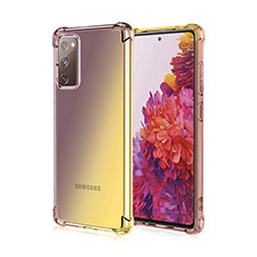 Samsung Galaxy S20 FE 4G用極薄ソフトケース グラデーション 勾配色 クリア透明 G01 サムスン ブラウン
