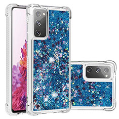 Samsung Galaxy S20 Lite 5G用シリコンケース ソフトタッチラバー ブリンブリン カバー S01 サムスン ネイビー