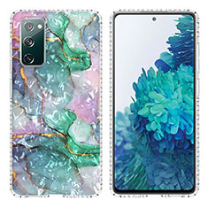 Samsung Galaxy S20 Lite 5G用シリコンケース ソフトタッチラバー バタフライ パターン カバー Y04B サムスン グリーン